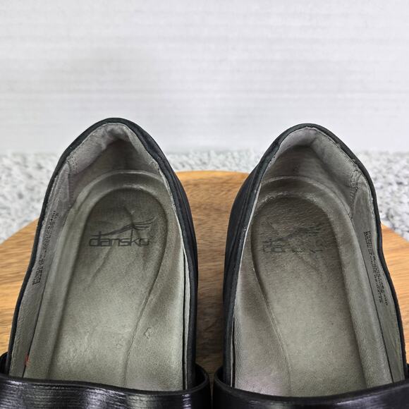 Dansko Kendra Black Milled Nubuck Mary Jane Wedge Comfort Walking Shoe Womens 38 - Picture 10 of 16